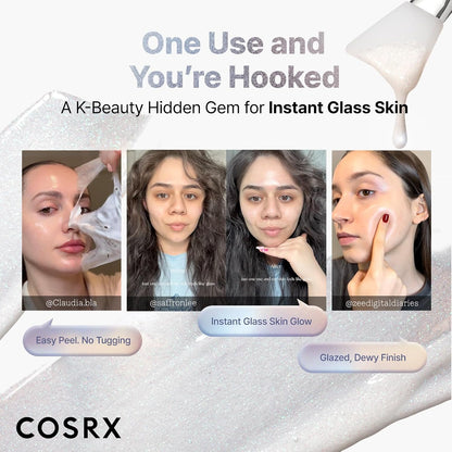 HOTCOSRX PDRN EXOSOME Glaze Wrapping Mask with SALMON DNA PDRN, +123% Skin Hydration, Instant Glow, Easy Peel-Off Overnight Mask, Elasticity & Firmness Care, Korean Skin Care, 1.69 fl. Oz