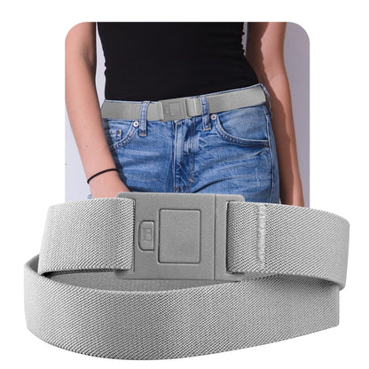 HOTBELTAWAY Easily Adjustable Elastic Flat Buckle No Show Belts for Women – Stretch No Bulge jeans pants
