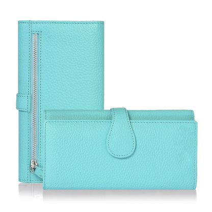 HOTReal Leather Women Wallet Leather with RFID Blocking -Trifold Card Holder Designer Ladies Clutch with ID Window Wallets