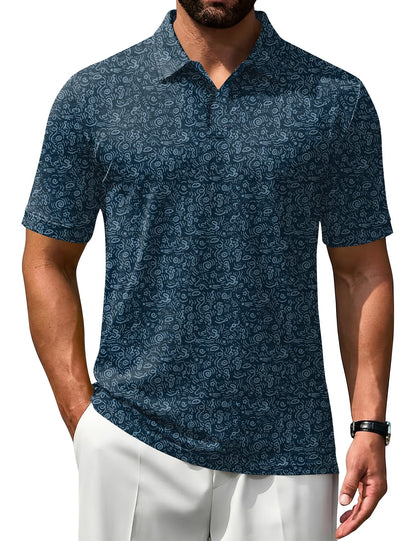 HOTPoriff Mens Polo Shirts Short Sleeve Golf Shirt Dry Fit Athletic T-Shirt Moisture Wicking Top (S-3XL)