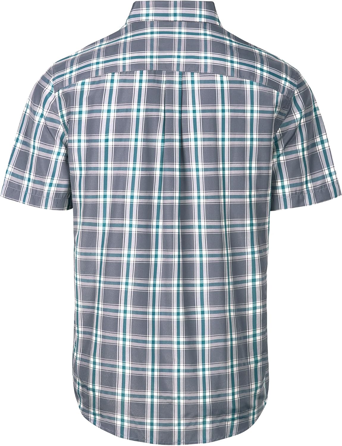 HOTAlimens & Gentle Plaid Mens Short Sleeve Button Down Shirts with Pocket | Lightweight,Button-Down Collar,Regular Fit,Excellent Colors,Breathable,Casual,Cotton Blend,Easy Care