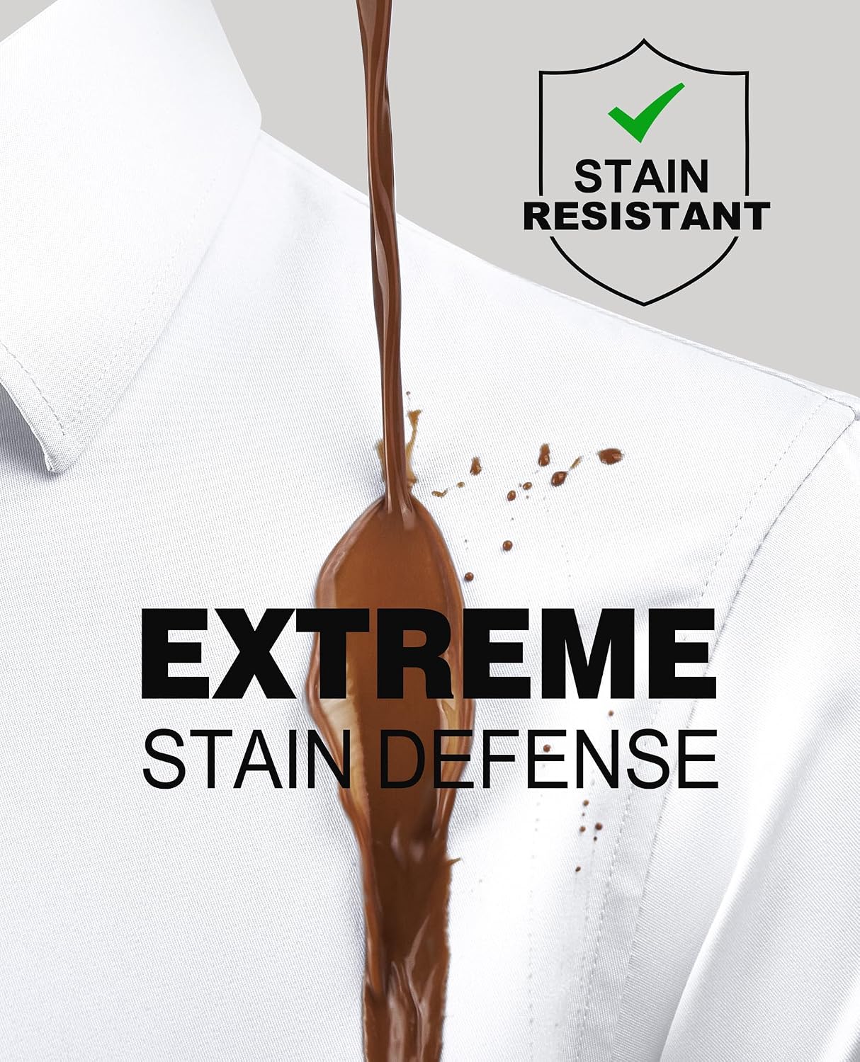 HOTAlimens & Gentle Slim Fit Dress Shirts for Men Long Sleeve Stretch Stain Proof Wrinkle Free Button Down Shirts Formal Shirts
