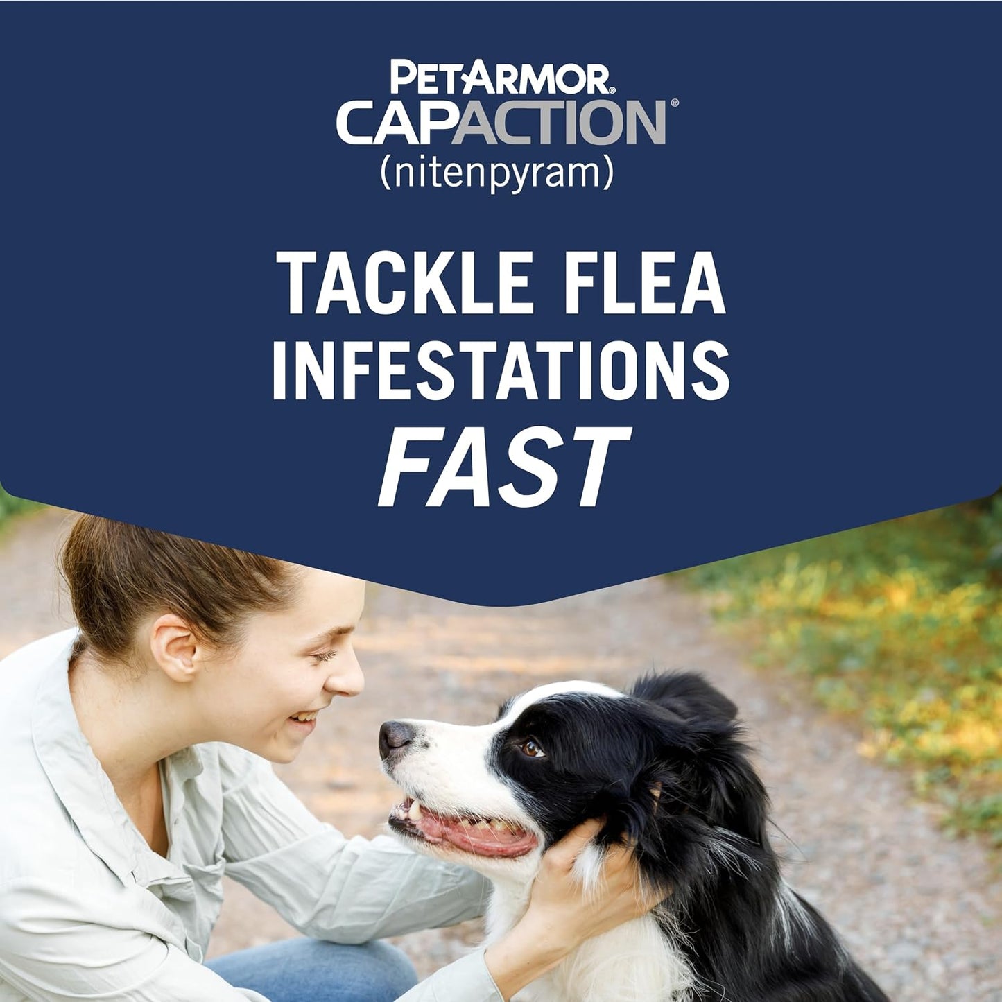 HOTPetArmor CAPACTION (nitenpyram) Oral Flea Treatment for Dogs, Fast Acting Tablets Start Killing Fleas in 30 Minutes, Dogs Over 25 lbs, 6 Doses (Pack of 1) (Packaging May Vary)
