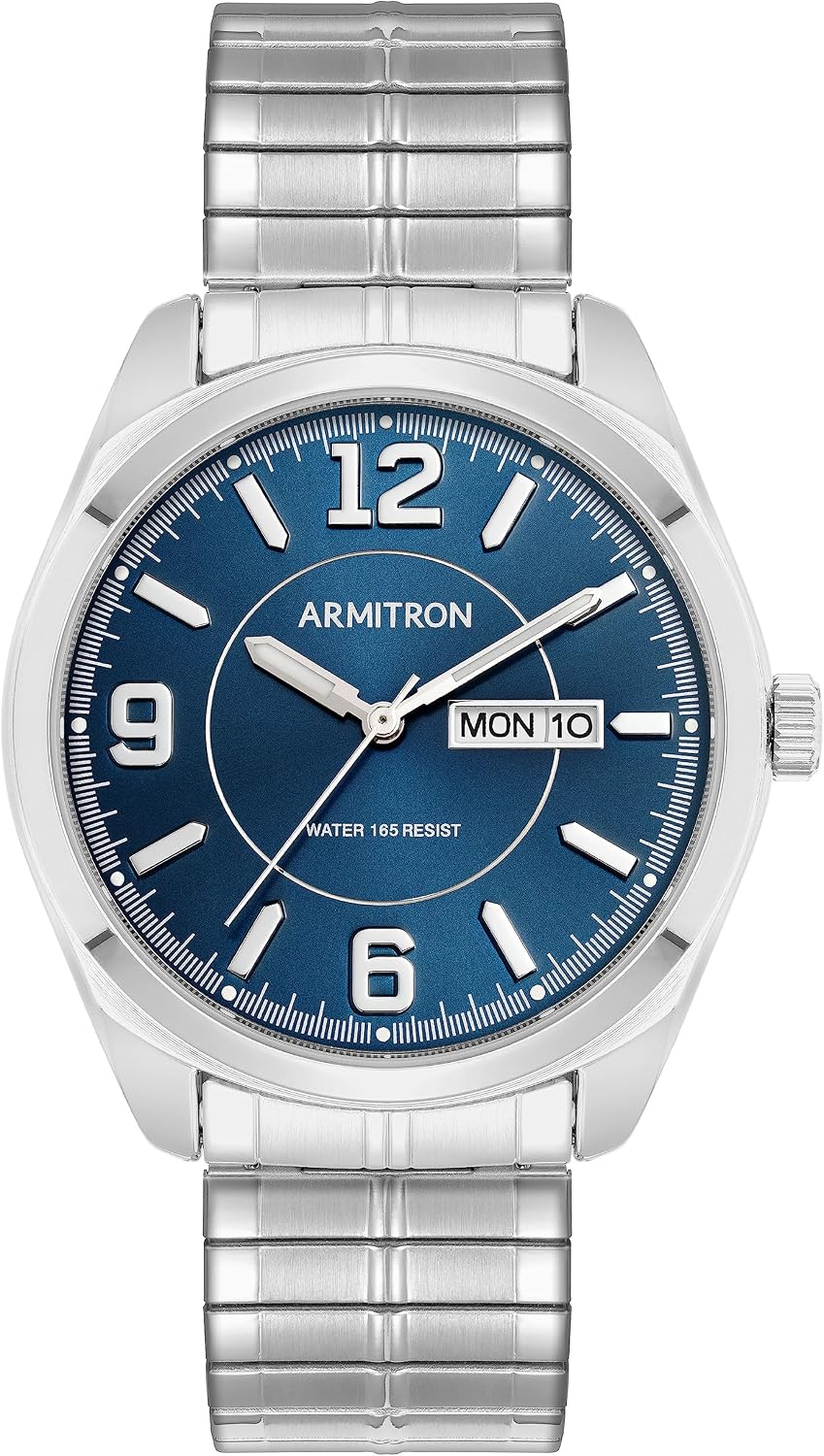 HOTArmitron Men's Day-Date Function Expansion Band Watch, 20-4591
