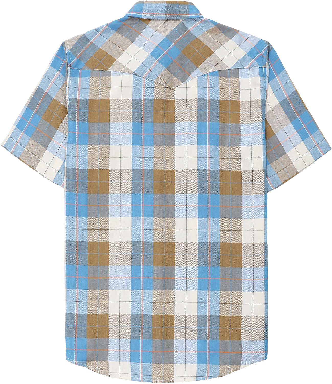 HOTDubinik® Viscose Made from Bamboo Mens Short Sleeve Shirts Plaid Shirt Western Cowboy Pearl Snap Casual Plaid Shirts for Men