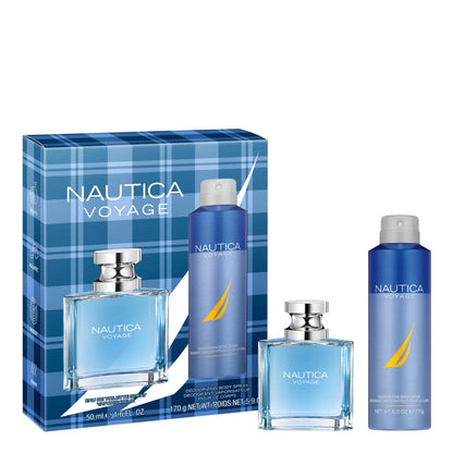 HOTNautica Voyage Eau De Toilette, Cologne and Fragrance For Men, Fresh, Romantic, Fruity Scent Woody, Aquatic Notes of Apple, Water Lotus, Cedarwood, and Musk Ideal Day Wear, Long Lasting 3.3Fl oz