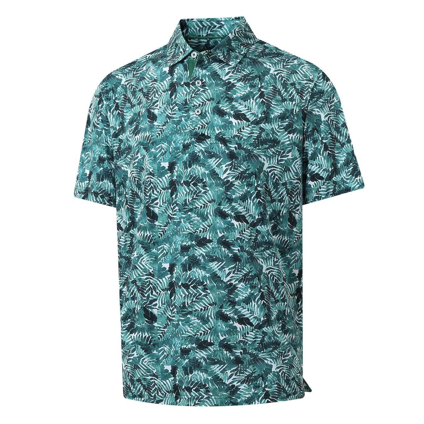HOTGolf Shirts for Men Dry Fit Short Sleeve Print Performance Moisture Wicking Polo Shirt
