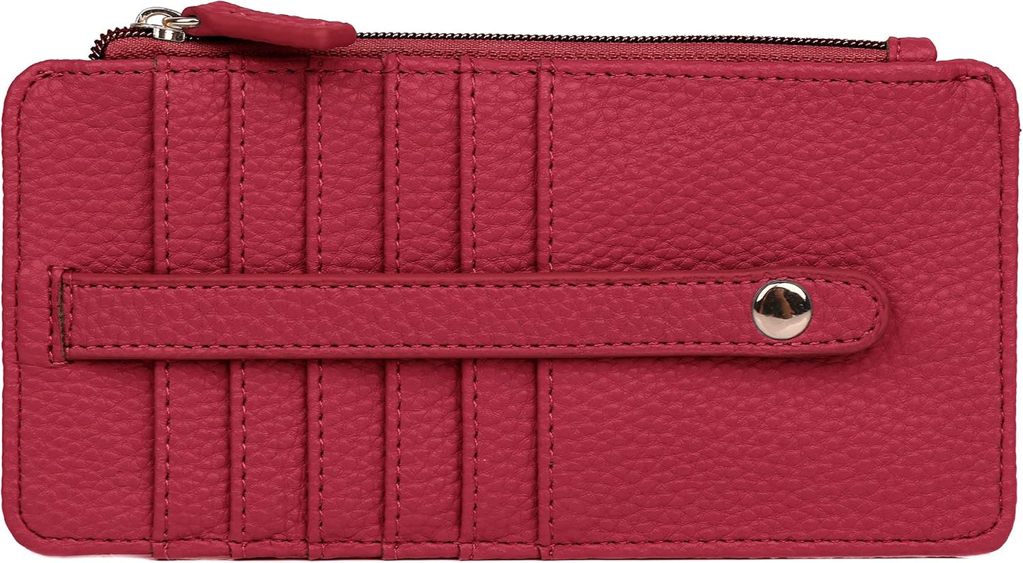 HOTJulia Buxton Vegan Leather Pik-Me-Up® Thin Card Holder Red