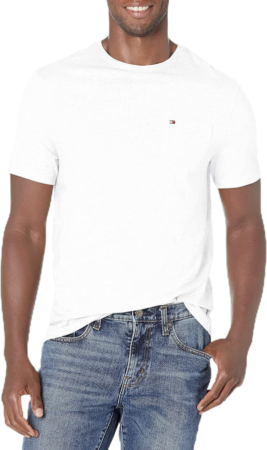 HOTTommy Hilfiger Men's Essential Short Sleeve Cotton Crewneck Pocket T-Shirt