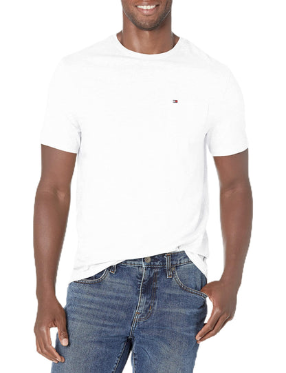 HOTTommy Hilfiger Men's Essential Short Sleeve Cotton Crewneck Pocket T-Shirt