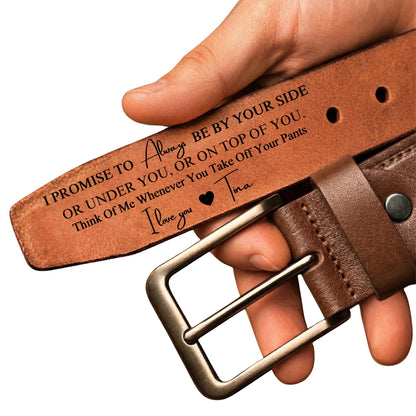 HOTPersonalized Leather Belt for Men - Full Grain Belts for Boyfriend, Husband, Anniversary, Birthday, Groomsmen Gifts