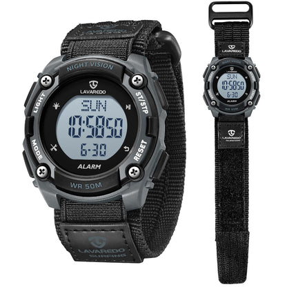 HOTBEN NEVIS Mens Digital Watch, Outdoor Sport Waterproof Watches for Men with Alarm Calendar Stopwatch Chronograph Back Light