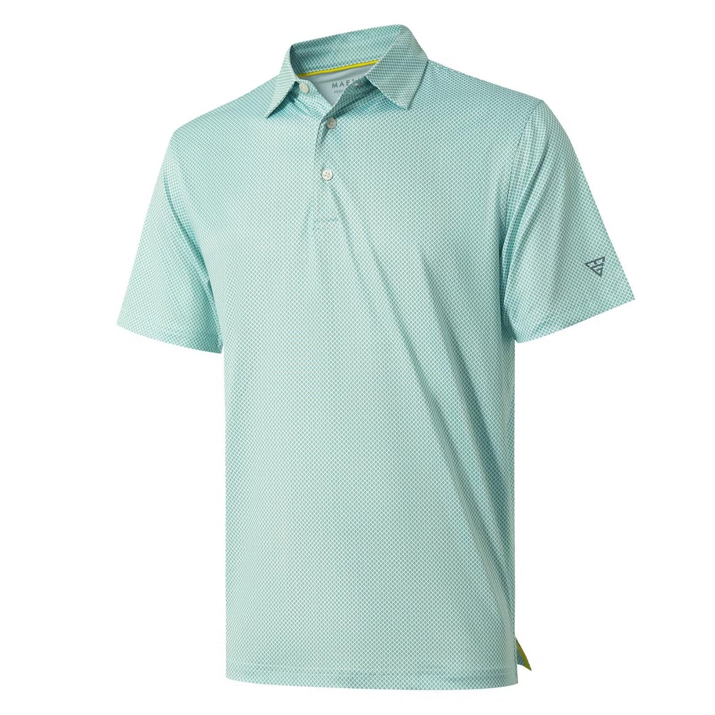 HOTGolf Shirts for Men Dry Fit Short Sleeve Print Performance Moisture Wicking Polo Shirt