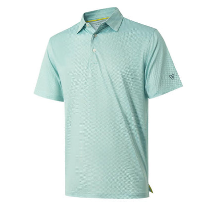 HOTGolf Shirts for Men Dry Fit Short Sleeve Print Performance Moisture Wicking Polo Shirt