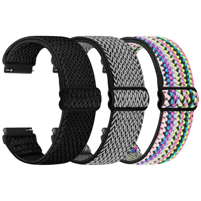 HOTTumpCez Quick Release Watch Band - Choice of Width -18mm 19mm 20mm 22mm 24mm Watch Bands, Solo Loop Adjustable Elastic Nylon Watch Straps Replacement Wristband for Men Women