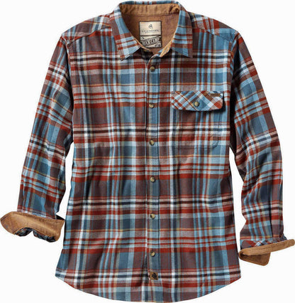HOTLegendary Whitetails Mens Long Sleeve Button Down 100% Cotton Flannel Shirt