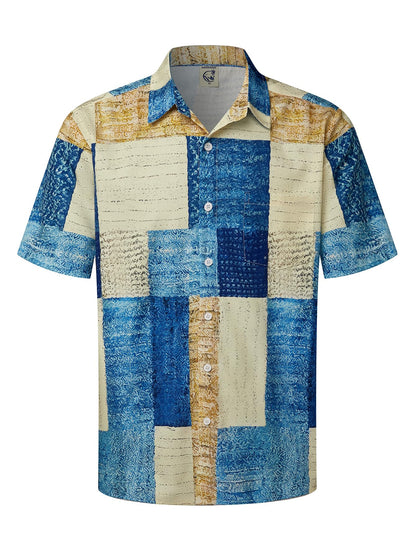 HOTHardaddy Men's Hawaiian Shirt Short Sleeves Printed Button Down Summer Beach Casual Shirts