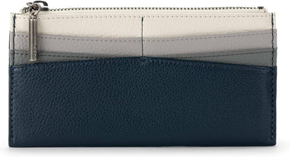 HOTThe Sak Neva Large Card Wallet - Slim Leather Wallet for Women - Card Holder With 6 Credit Card Slots & Zipper Closure | Large