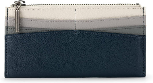 HOTThe Sak Neva Large Card Wallet - Slim Leather Wallet for Women - Card Holder With 6 Credit Card Slots & Zipper Closure | Large