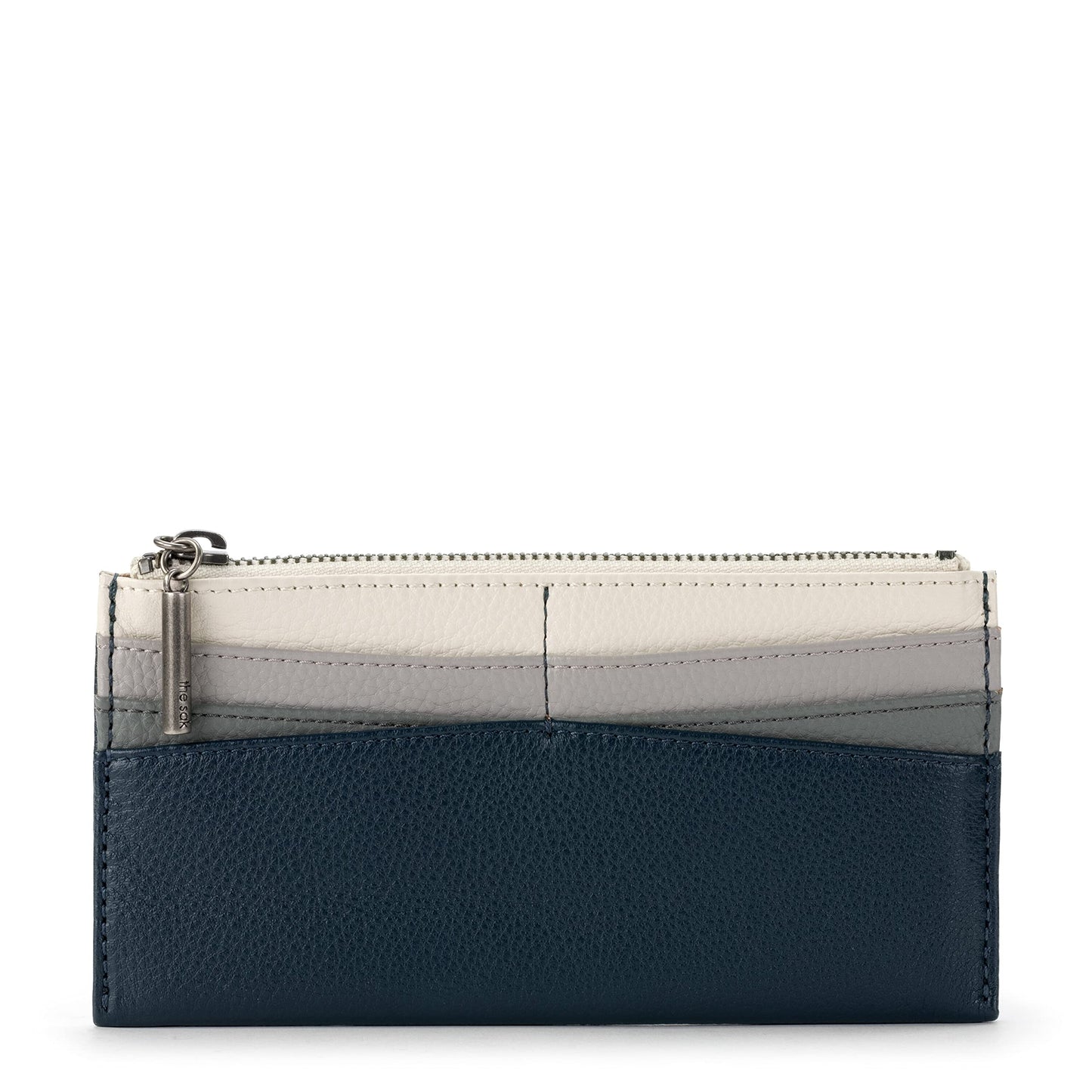 HOTThe Sak Neva Large Card Wallet - Slim Leather Wallet for Women - Card Holder With 6 Credit Card Slots & Zipper Closure | Large