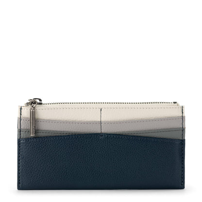 HOTThe Sak Neva Large Card Wallet - Slim Leather Wallet for Women - Card Holder With 6 Credit Card Slots & Zipper Closure | Large