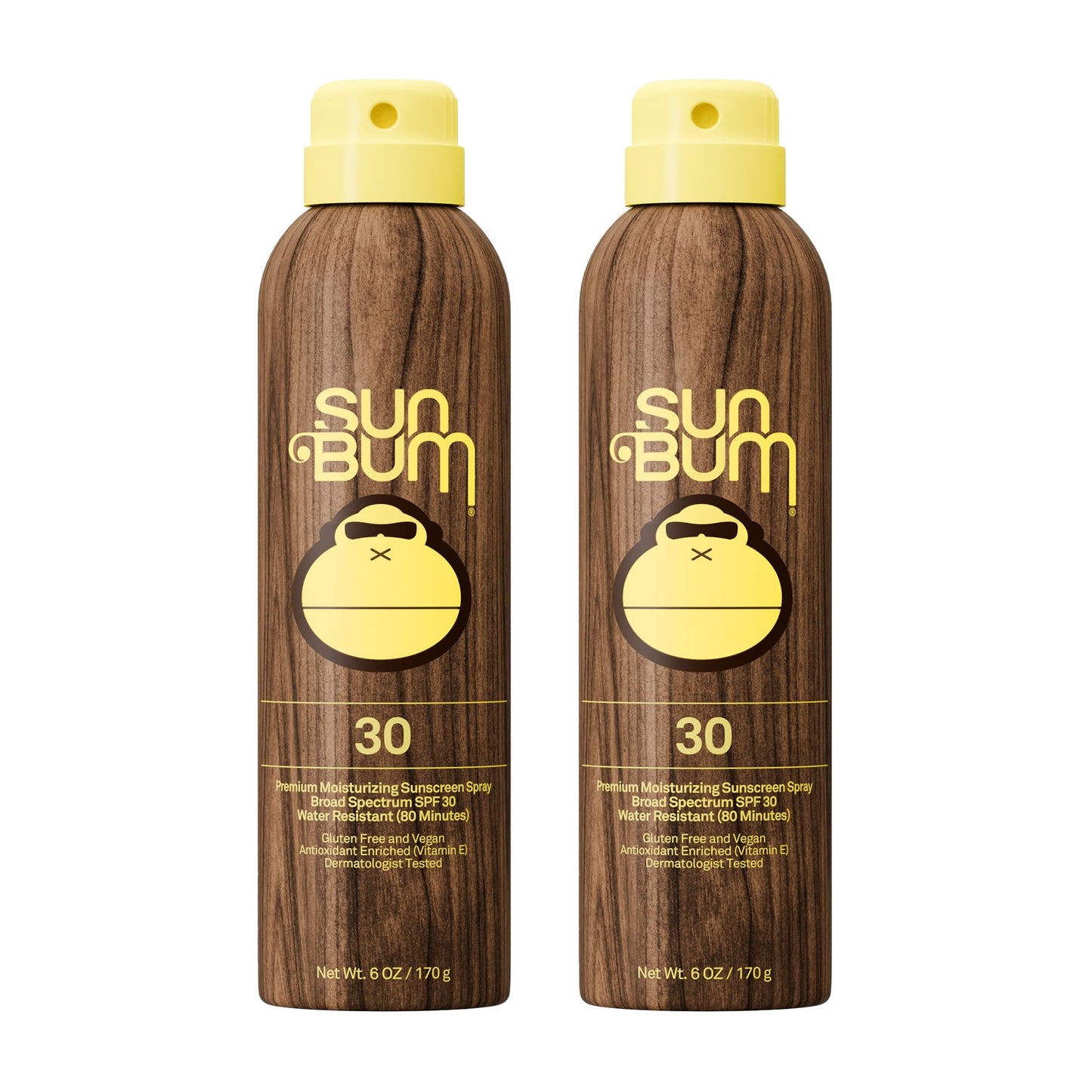 HOTSun Bum Original SPF 30 Sunscreen Body Spray - Broad Spectrum Moisturizing Sunscreen with Vitamin E - Hawaii 104 Act Compliant (Made without Octinoxate & Oxybenzone) - 6 oz