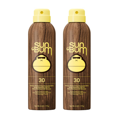 HOTSun Bum Original SPF 30 Sunscreen Body Spray - Broad Spectrum Moisturizing Sunscreen with Vitamin E - Hawaii 104 Act Compliant (Made without Octinoxate & Oxybenzone) - 6 oz