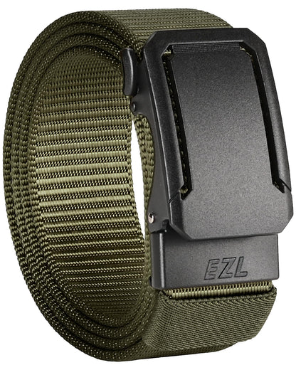 HOTEZL Men's Tactical Belt, 1.5" Nylon Ratchet Belt for Work Duty EDC | Trim to fit with ratchet micro-adjustment; heavy-duty 1.5" wide, 4mm thick nylon strap built for military & everyday wear.