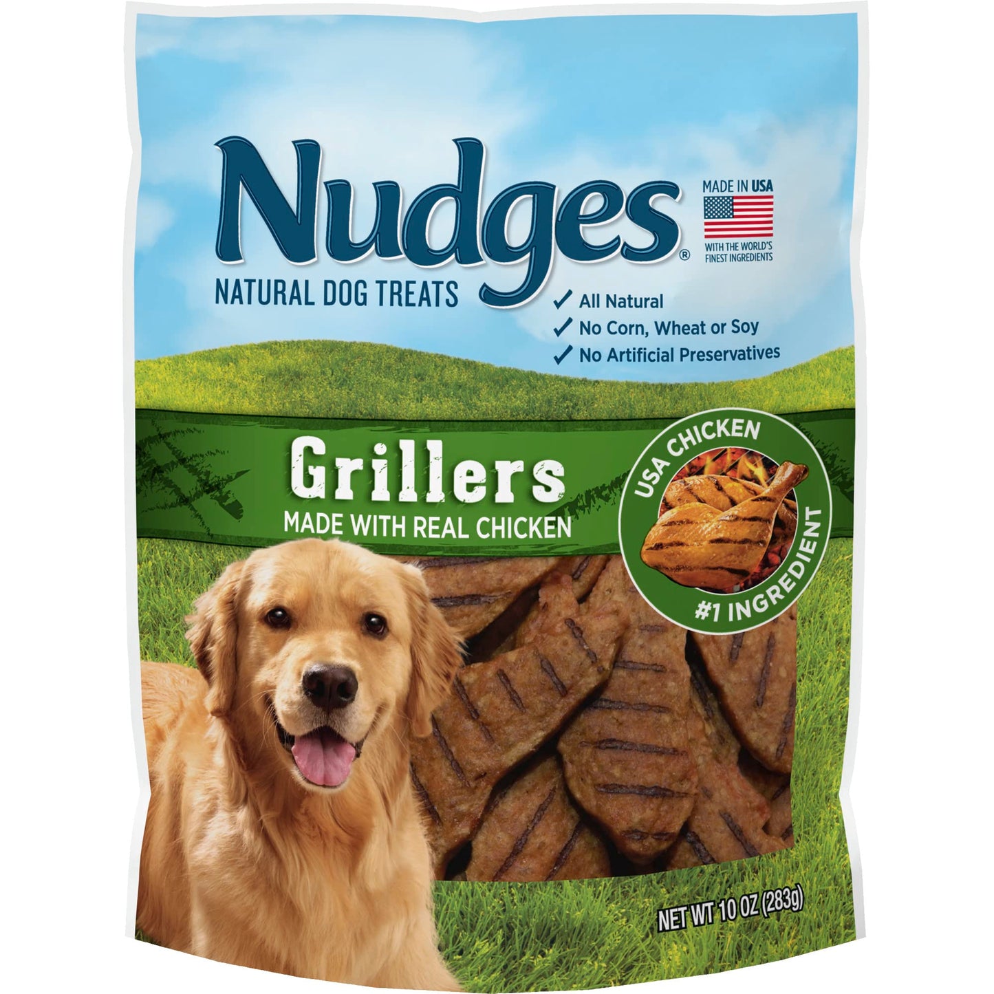 HOTBlue Buffalo Nudges Steak Grillers Natural Dog Treats, Meaty Dog Snacks, Healthy Reward or Training Treat, Made in the USA with Real Beef, No Artificial Preservatives, 16 oz.