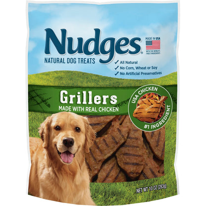 HOTBlue Buffalo Nudges Steak Grillers Natural Dog Treats, Meaty Dog Snacks, Healthy Reward or Training Treat, Made in the USA with Real Beef, No Artificial Preservatives, 16 oz.