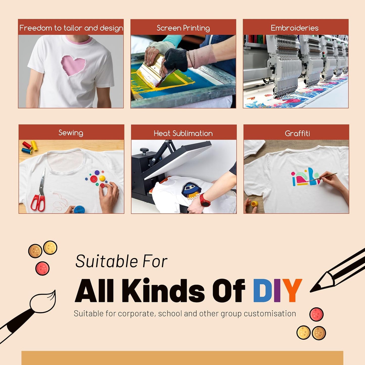 HOTJoyclub 5 PCS Unisex Sublimation Blanks Bulk Polyester T Shirts for Sublimation Crew Neck Short Sleeve Wholesale DIY Gifts