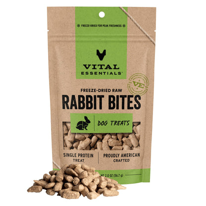 HOTVital Essentials Freeze Dried Dog Treats, Salmon Bites, 2.5 oz Bag | Single Animal Protein, Premium Quality, Grain-Free Training Treats, USA Made with U.S. & Globally Sourced Ingredients