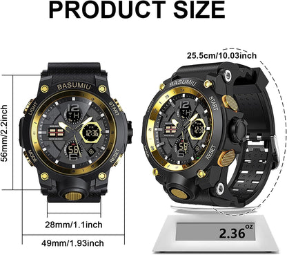 HOTGold Military Dive Tactical Digital Man Watches for Men Nice Luxury Waterproof Diver Mens Watches Work Black Sports