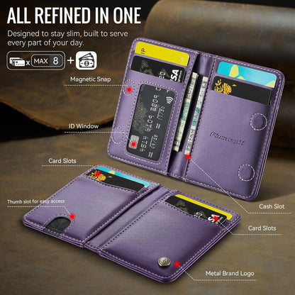 HOTSlim Wallet for Women RFID Blocking Credit Card Holder Bifold Front Pocket Mini Wallet with 8 Card Slots and 2 Cash Pockets, Minimalist PU Leather Small Travel Purse Compact Gift, Purple
