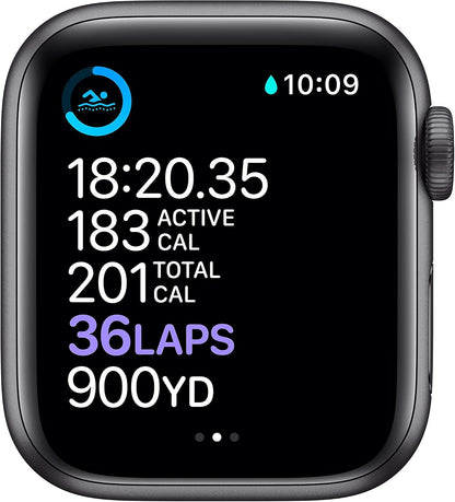 HOTApple Watch Series 6 (GPS, 40mm) - Space Gray Aluminum Case with Black Sport Band (Renewed)