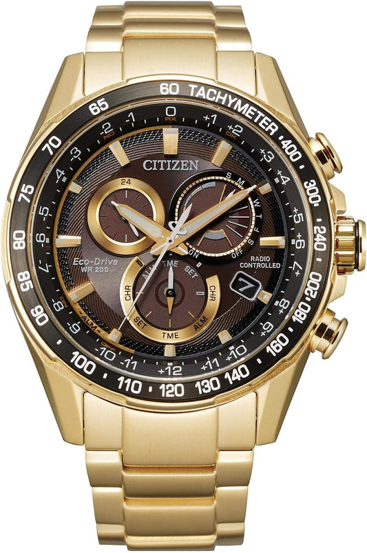 HOTCitizen Men's Eco-Drive Sport Luxury PCAT Chronograph Watch