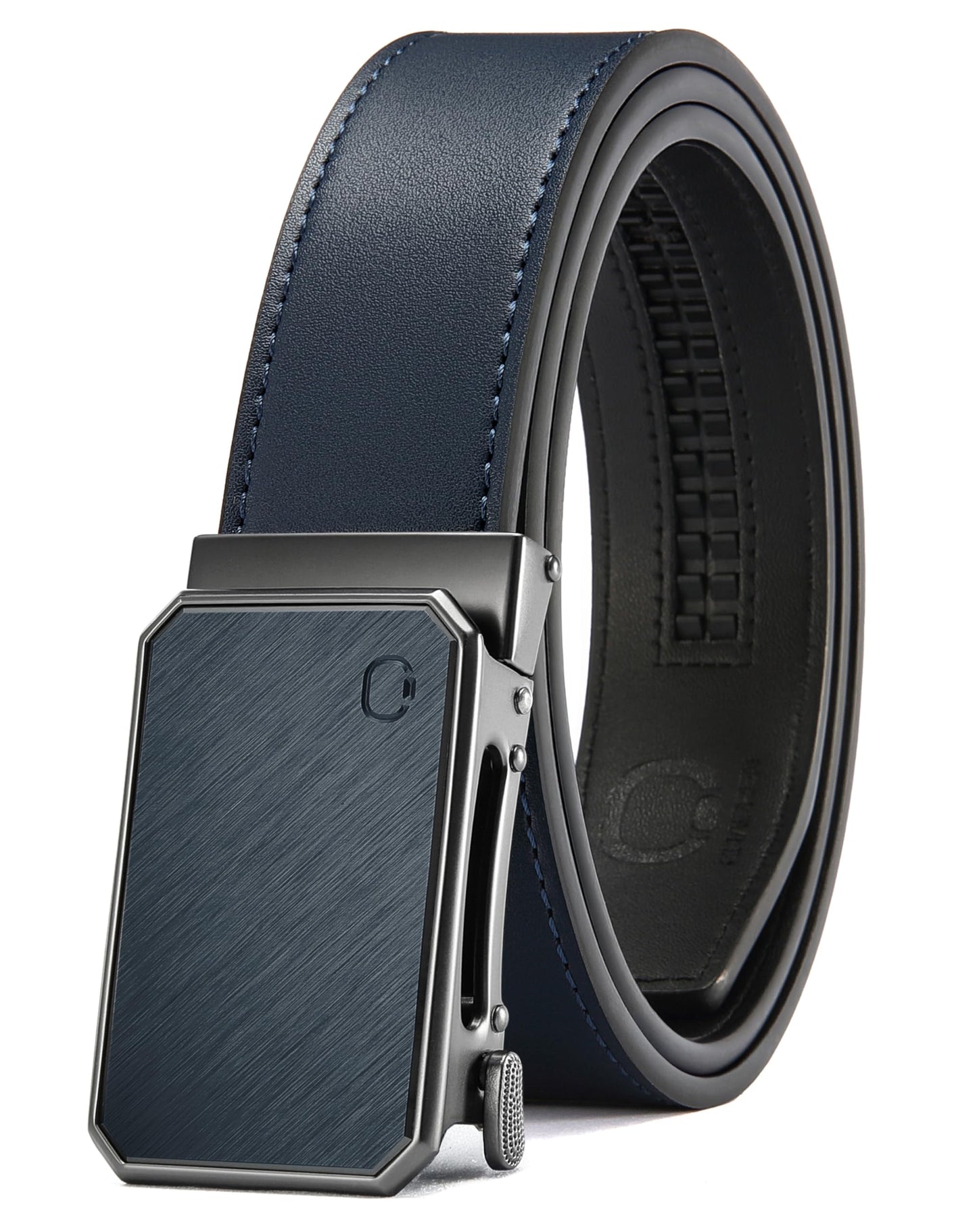 HOTCHAOREN Ratchet Belt Men - 35mm Mens Belt Leather for Casual Jeans - Versatile Fit, Customizable Style