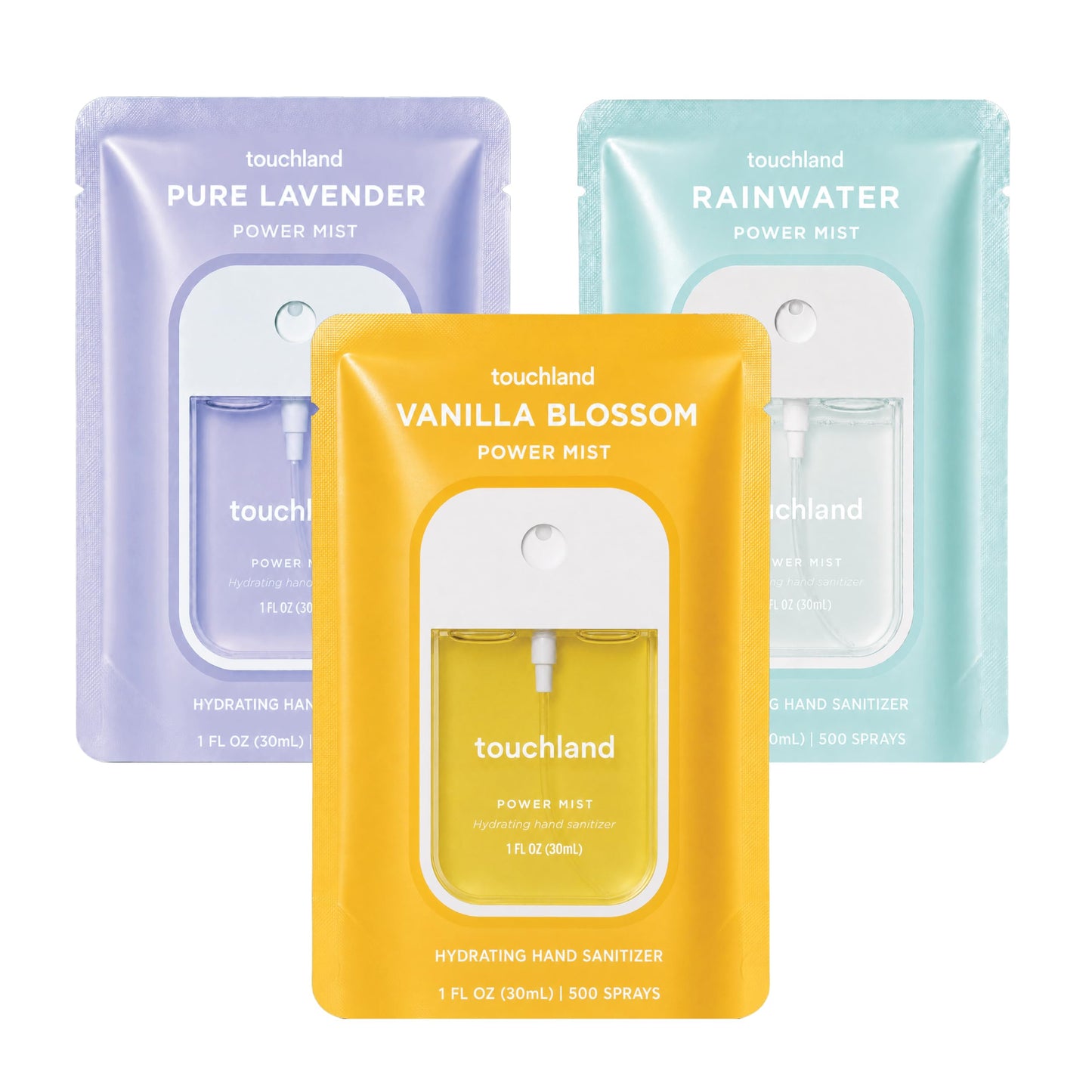 HOTTouchland Juicy Trio Hydrating Hand Sanitizer Spray Set Travel Size