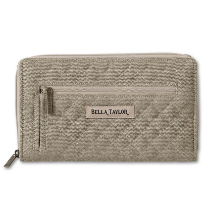HOTBella Taylor Wrist Strap Wallet, Quilted Wristlet for Women | Lightweight, RFID blocking wristlet wallet, 11 card organizer, 4 cash/receipt slots, secure zipper, holds more, stays slim