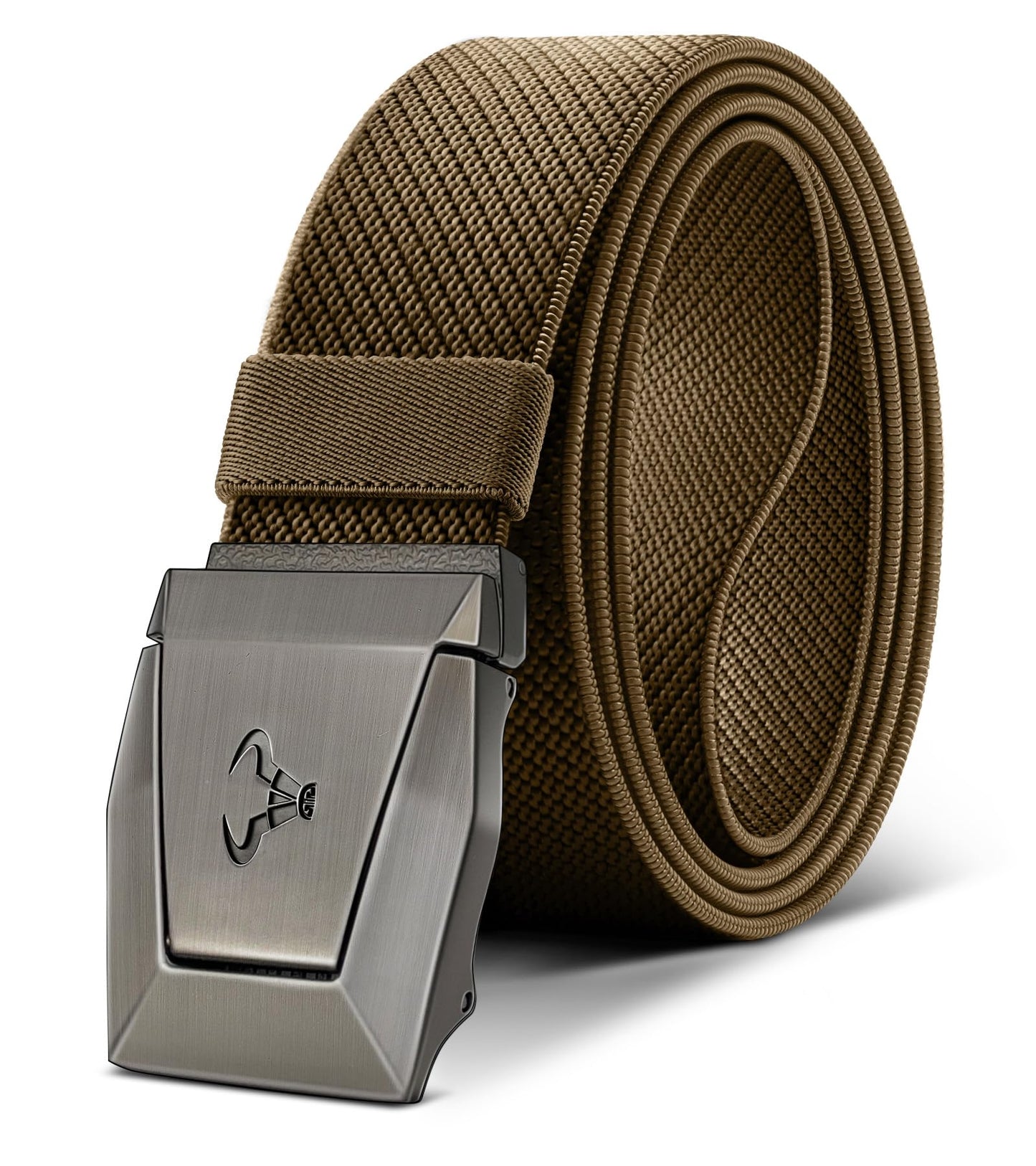 HOTBULLIANT Stretch Tactical Web Belt For Men-Trimmable 1.5"-Adjustable Fit | Smooth Sliding | Adjustable for Precise Fit | Tailored Size | Rugged Nylon for Heavy Duty, Hiking, Hunting