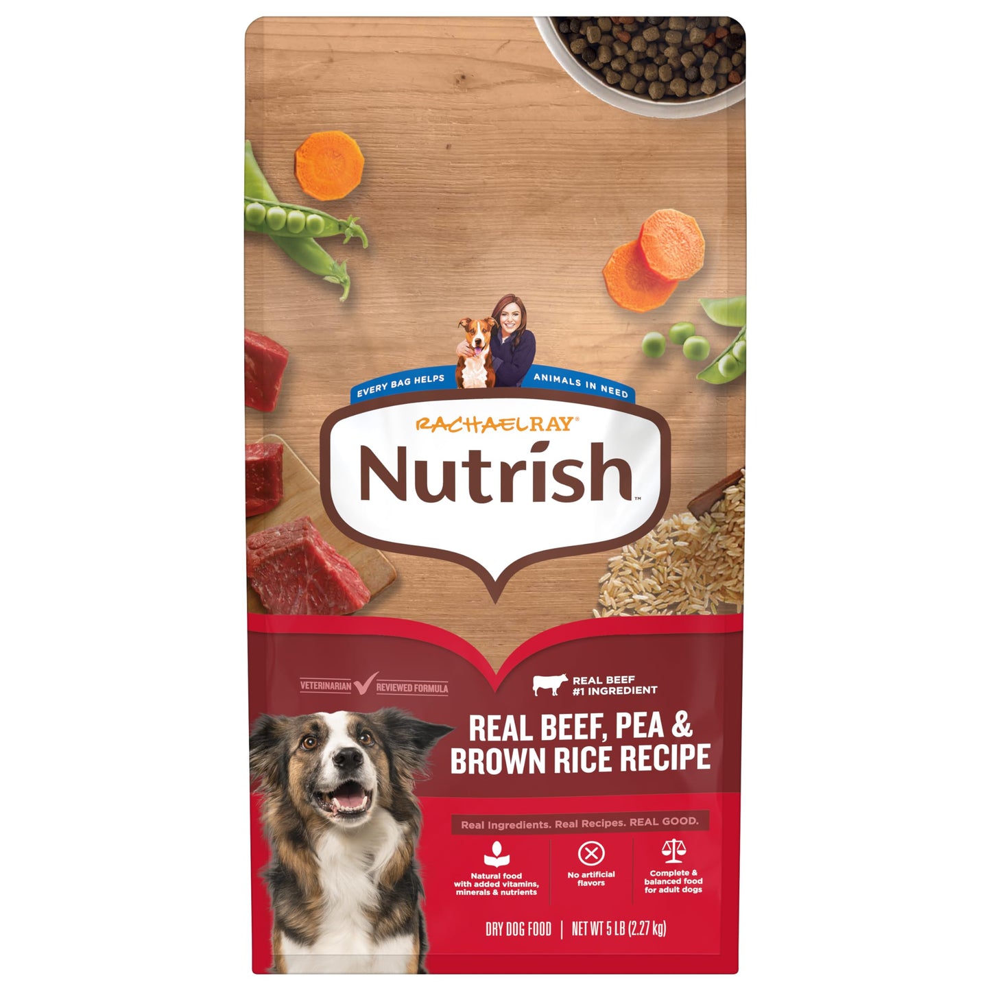 HOTNutrish Dry Dog Food, Beef, Pea & Brown Rice, 40 lb. Bag (Rachael Ray)