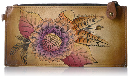 HOTAnna by Anuschka Women's Hand Painted Genuine Leather Organizer Wallet | Hand Painted