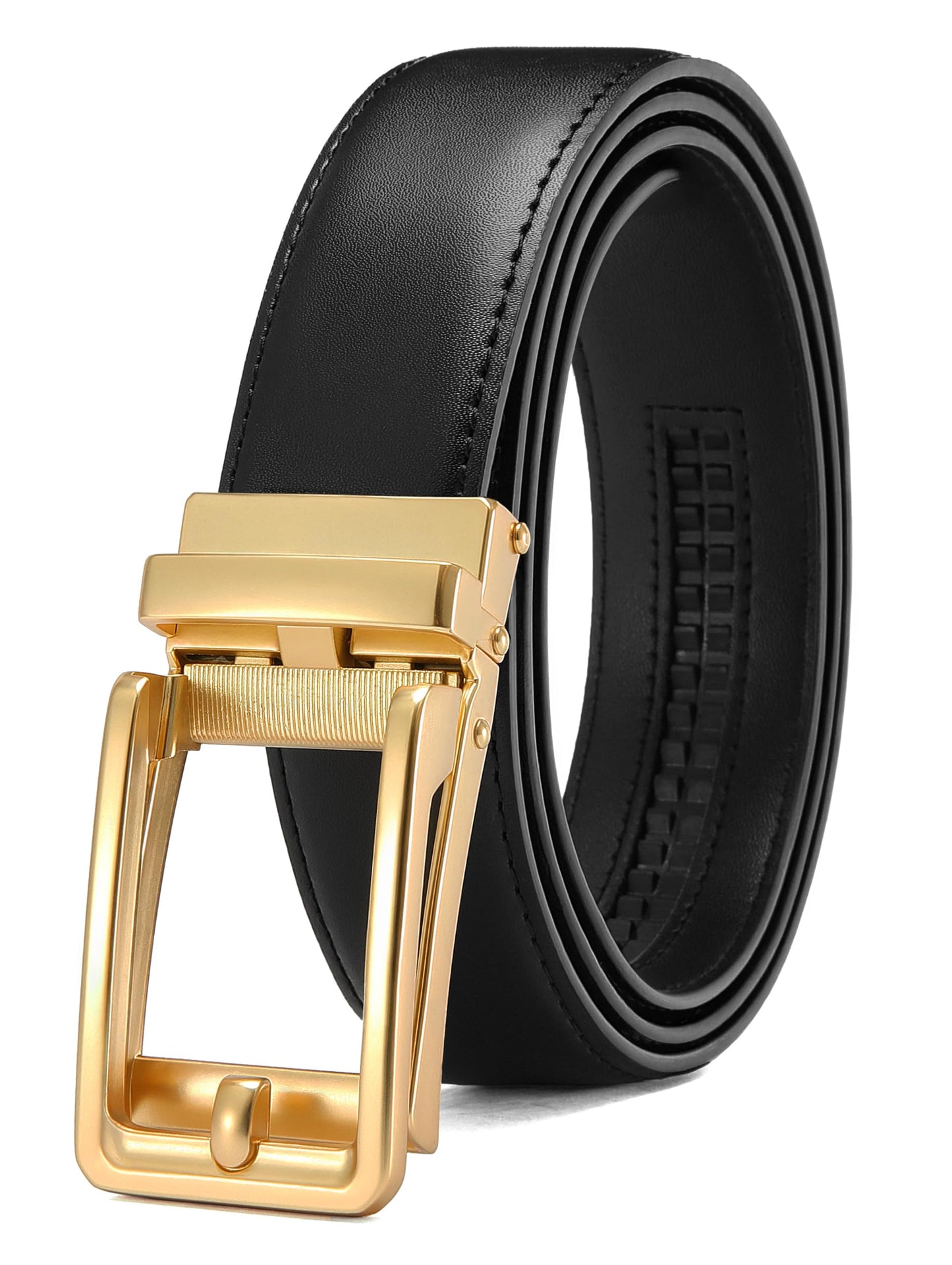 HOTCHAOREN Click Belts for Men - Mens Ratchet Belt 1 3/8" for Dress Pants - Perfect Companion to Men's Oxfords