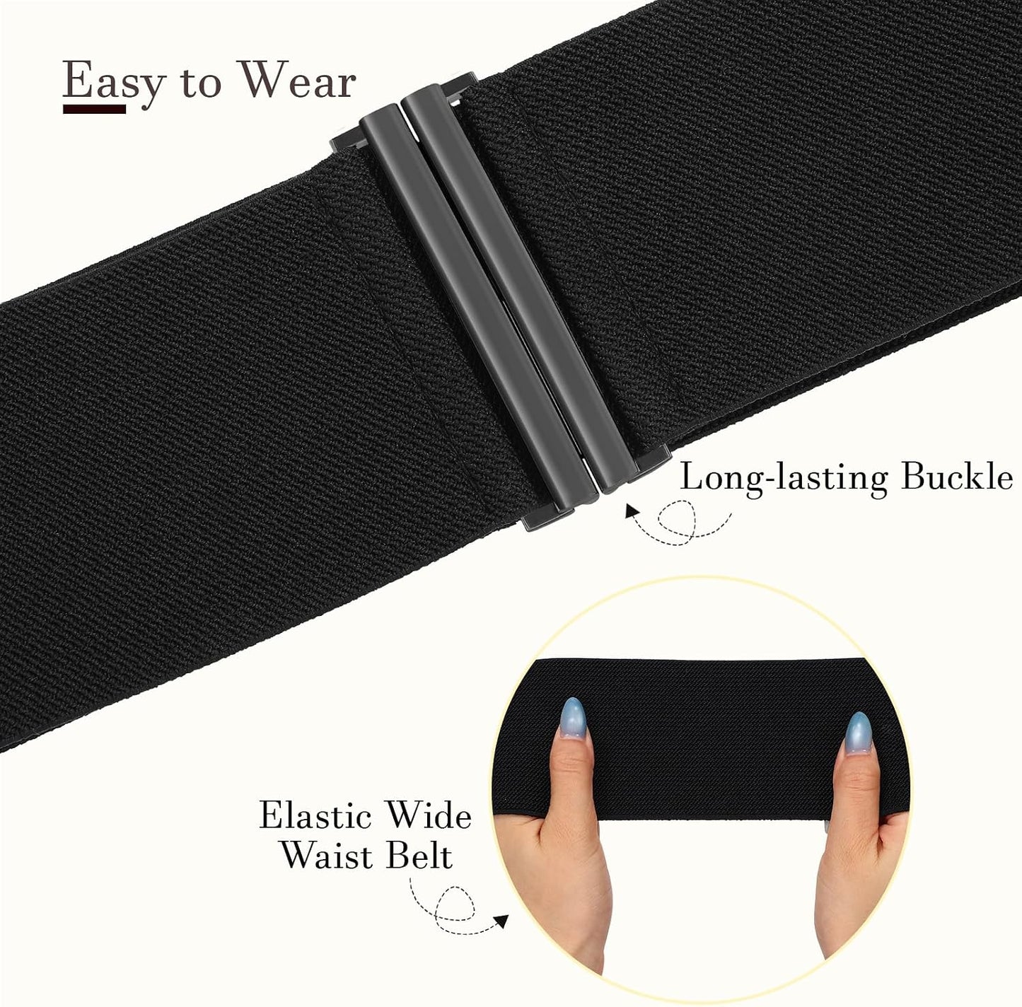 HOTSANSTHS Women Wide Elastic Belts for Dresses Corset Waist Belts Ladies Cinch Belts Thick Stretchy Waistband
