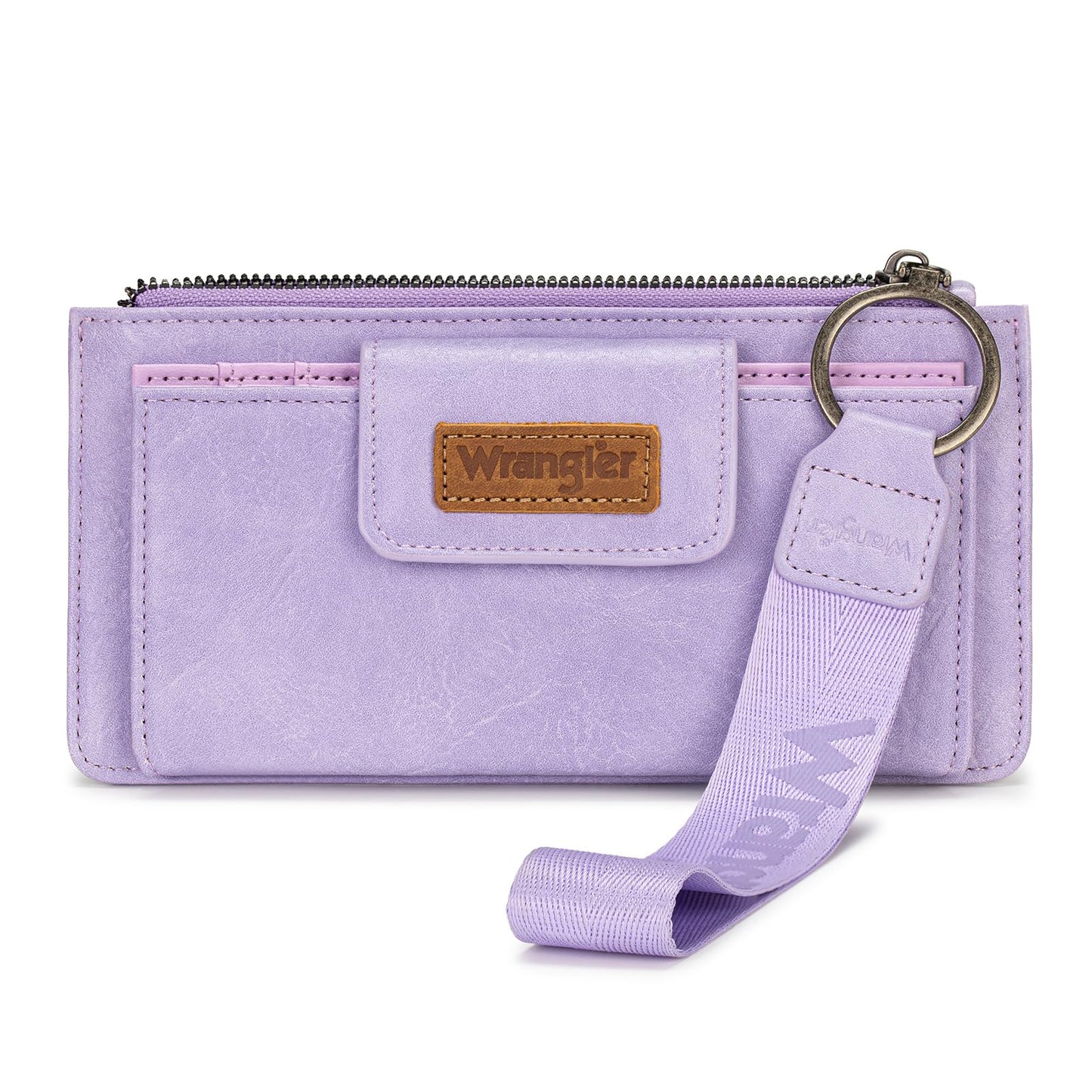 HOTMontana West X Wrangler Brown Wristlet Wallet Minimalist Clutch Womens Wallet Rfid Card Cases & Money Organizers with Coin Purse and Smooth Zipper