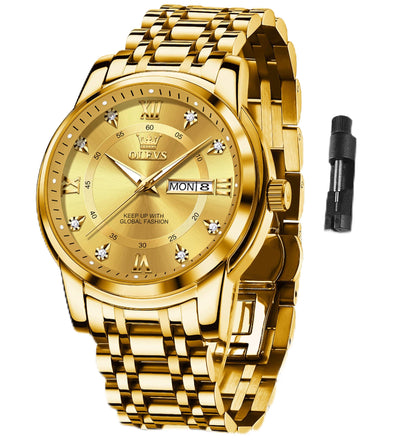 HOTOLEVS Men's Watch,Classic Silver Watches for Men, Waterproof Stainless Steel Roman Numbers Men's Watch Easy to Read