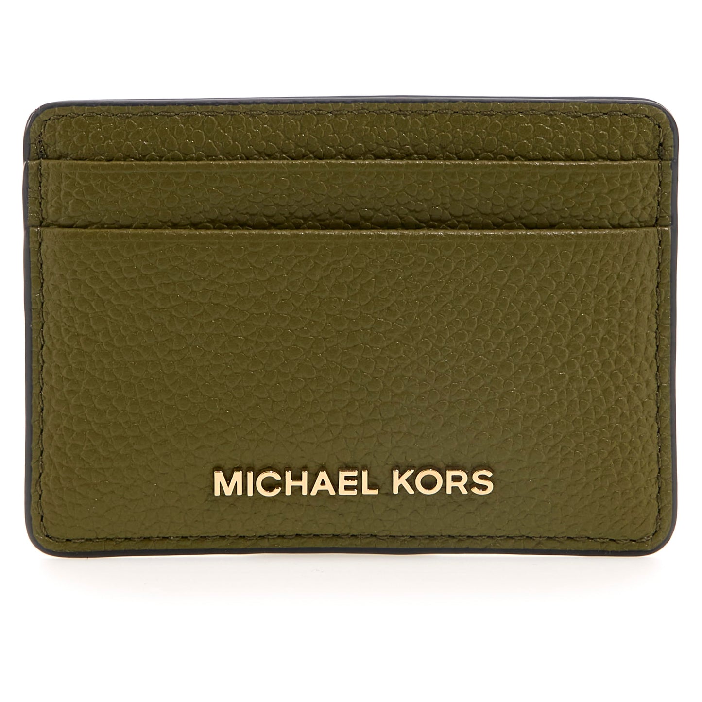 HOTMichael Kors Women's Jet Set Card Holder, Gold-Tone Hardware/Black, One Size