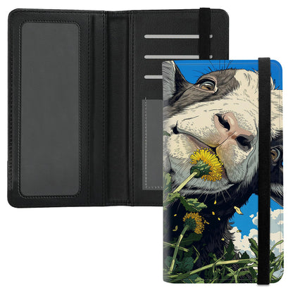 HOTPremium PU Leather Checkbook Cover for Men & Women,RFID Blocking Slim Check Book Holder with Duplicate Check Divider & Pen Holder,Fits Standard Personal Checks,Coastal Beach Blue Bow