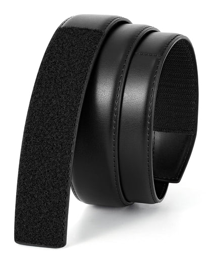 HOTBELTROAD Buckleless Belts Leather No Scratch Belt for Men Mechanic Belt | 1.5" Leather Technician belt Hook and Loop Belt Metal-Free TSA-Approved Men's No Buckle Belts Work Musicians Travel Gifts