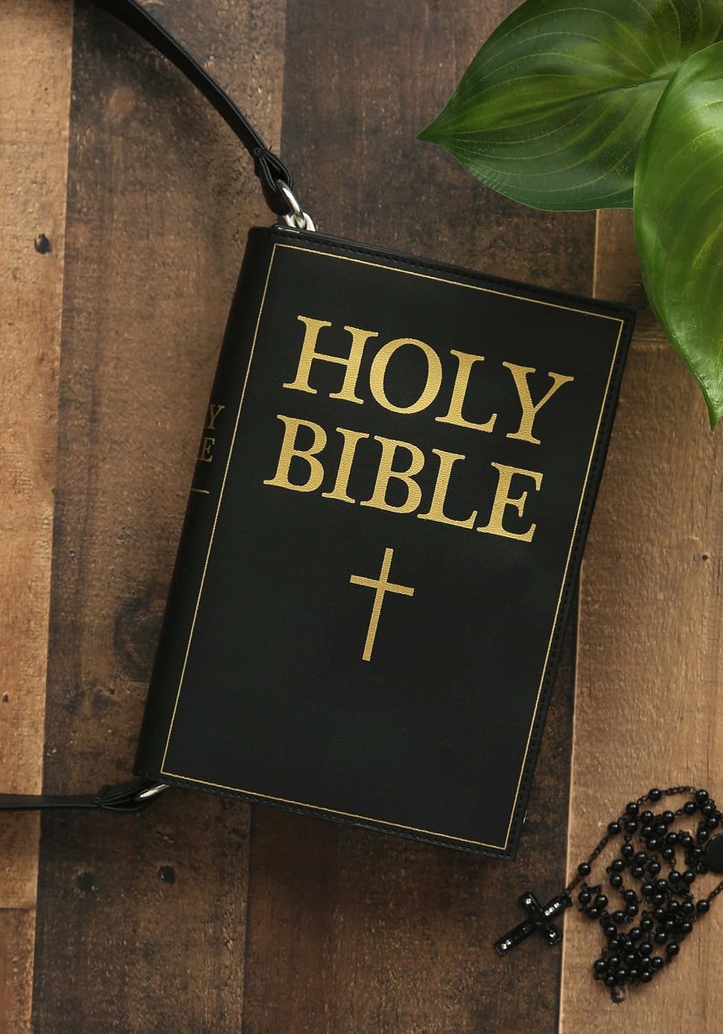 HOTHoly Bible Costume Accessory Purse - Faux Leather with Shoulder Strap and Magnetic Closure